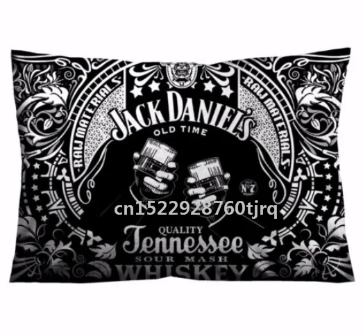 

JACK DANIELS Decorative Throw Zippered Pillow Case Pillow Case Print Pillow Case 100% Cotton Made pillowcase wholesale