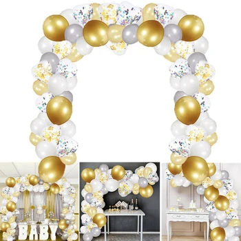 

100pcs Set Balloon Arch Kit Inflator Tape Pump Rose Gold Confetti Ballon Wedding Birthday Garland Decor