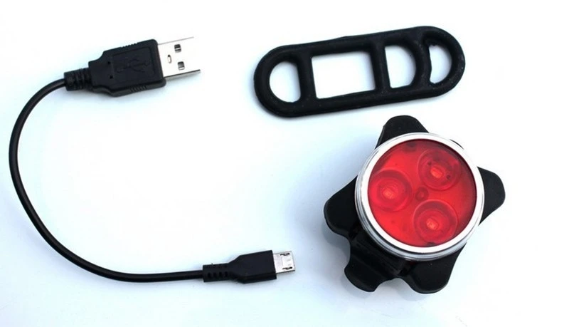 Perfect 1Set USB Rechargeable Led Bike Light Super Bright Front Headlight and tail light for Bicycle Safety Warning Lamp Red White Color 19