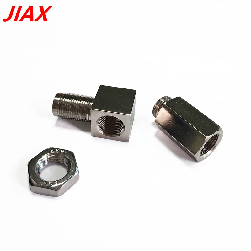 Verificação da Luz do Motor Universal Inoxidável Ss304 Cel Mini Catalizador o2 Sensor Espaçador Adaptador M18x1.5 4 Pçs Aço 6 Sensor de oxigênio dos gases de escape