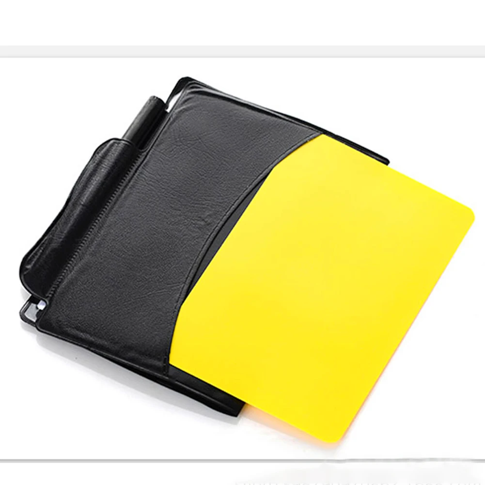 Convenient Training Accessories With Case+Pencil Red/yellow Cards Soccer Referee Portable Sport Match For Soccer Games