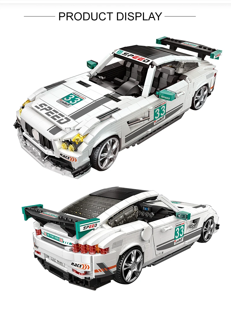 Velocidade de Corrida Modelo de Carro Blocos de Construção Brinquedos para Crianças Cidade Técnica Mini Supercar Veículo Tijolos Faça Você Mesmo Presente 6 High Quality Brinquedos e hobbies