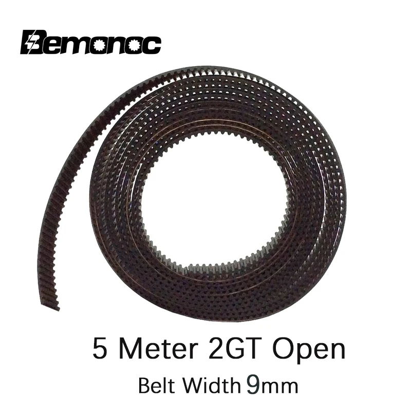 

Bemonoc 5M 2GT Open Synchronous Timing Belt Width 9mm Rubber 2GT9 Belt Samll Backlash Linear Motion 2GT-9 5Meters For 3D Printer