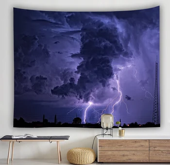 

Psychedelic Tapestry Space Landscape Tapestry Purple Starry Art Print Wall Hanging Tapestry for Home Decor Material Technics