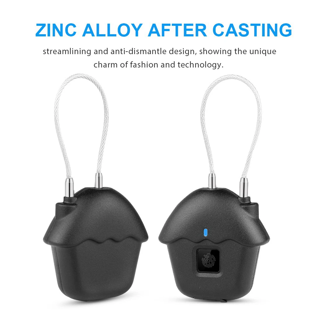 

Hot New USB Rechargeable Intelligent Fingerprint Lock IP54 Waterproof Anti-theft Keyless Padlock Carry Luggage Case Lock