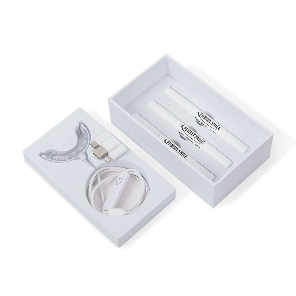 

2020 New 3in1 Smart Phone And USB Connecting Teeth Whitening Bleaching Kit With Private Label