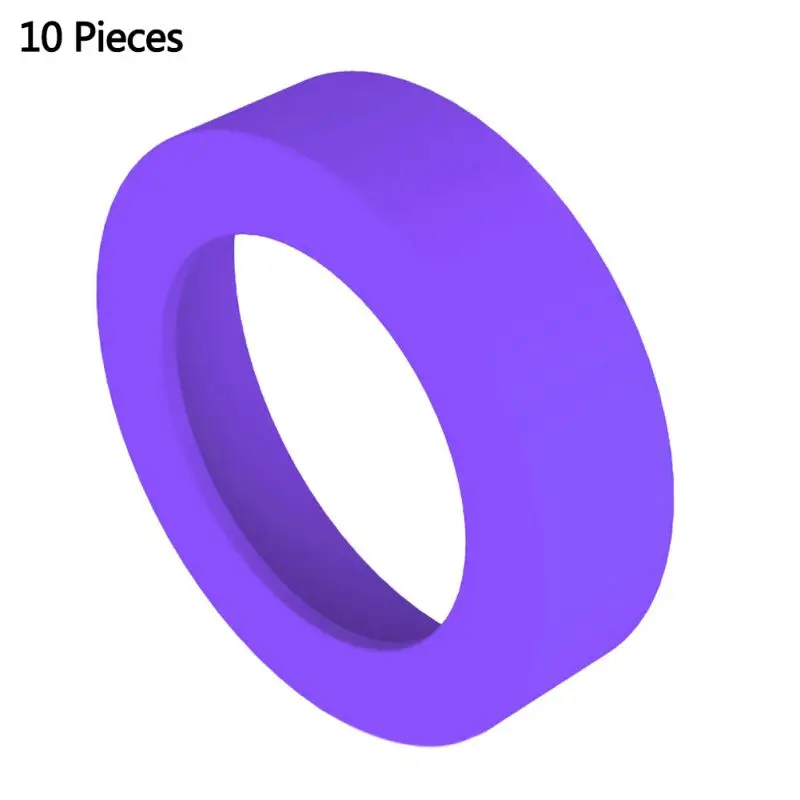 Purple 10 pcs 5 шт/10 шт Силиконовая кружка для воды коврик рукав специальная оболочка чашка нижнее кольцо износостойкая небьющаяся Нижняя крышка Подставка - Цвет: Purple 10 pcs