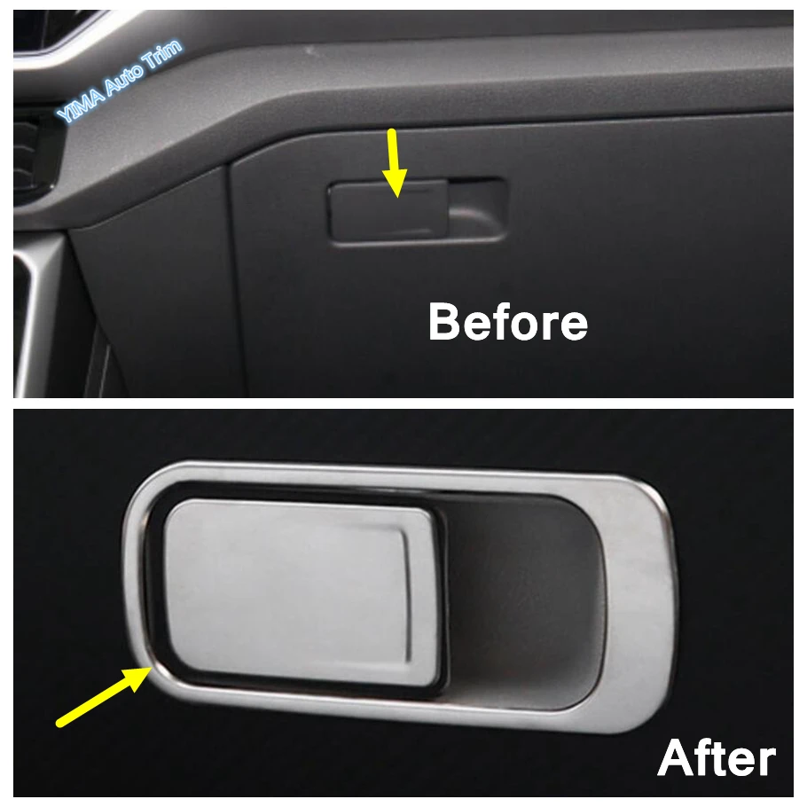 Window Switch Button / Head Light Adjust / Glove Storage Box Handle Buckle Cover Trim Fit For VW Volkswagen T-Cross 2019 - 2021