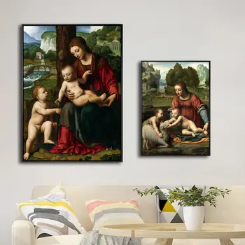 

Home Decoration Canvas Print Art Wall Pictures Poster Canvas Printing Paintings Italy Leonardo Da Vinci Virgin and Child 2
