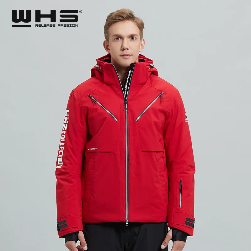 

WHS Men's Outdoor Skiing Jacket Coat Comfortable and Soft Waterproof Windbreak Coat Snowfield Windproof