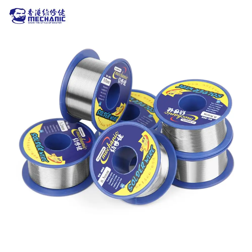 Soldering Tin Wire Welding Wires 60g Double Hole Rosin Core Solder Wire 183℃ Melting Point Solder Flux 1-3% No-residue High Purity