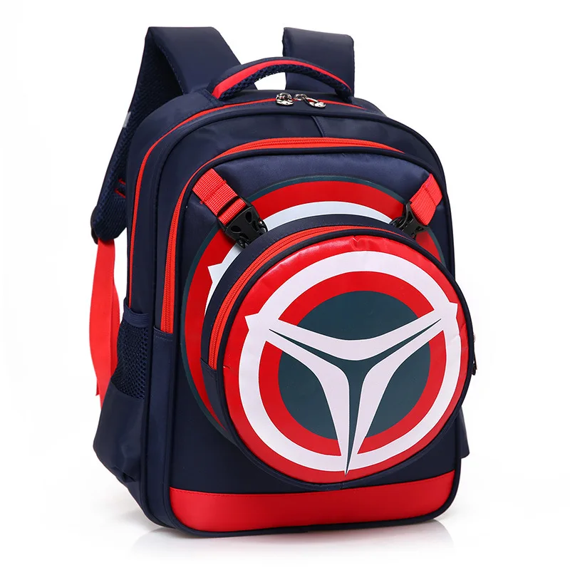 

New Style America Captain Shoulder Burden Relieving Schoolbag for Elementary School Students CHILDREN'S Rucksack Children Backpa