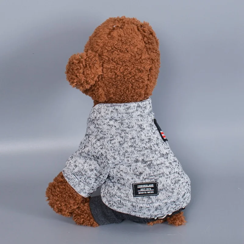 NewPet собак 4-клёш одежда Чихуахуа зимнее мягкое теплое пальто щенок спортивный комплект для отдыха комплект одежды костюм со свитером