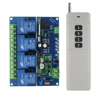 

1set DC 12V-48V 4CH Wireless Controlling Switch 30A Electronic Relay Module for RC Bait Tug Boat DIY Toys Parts
