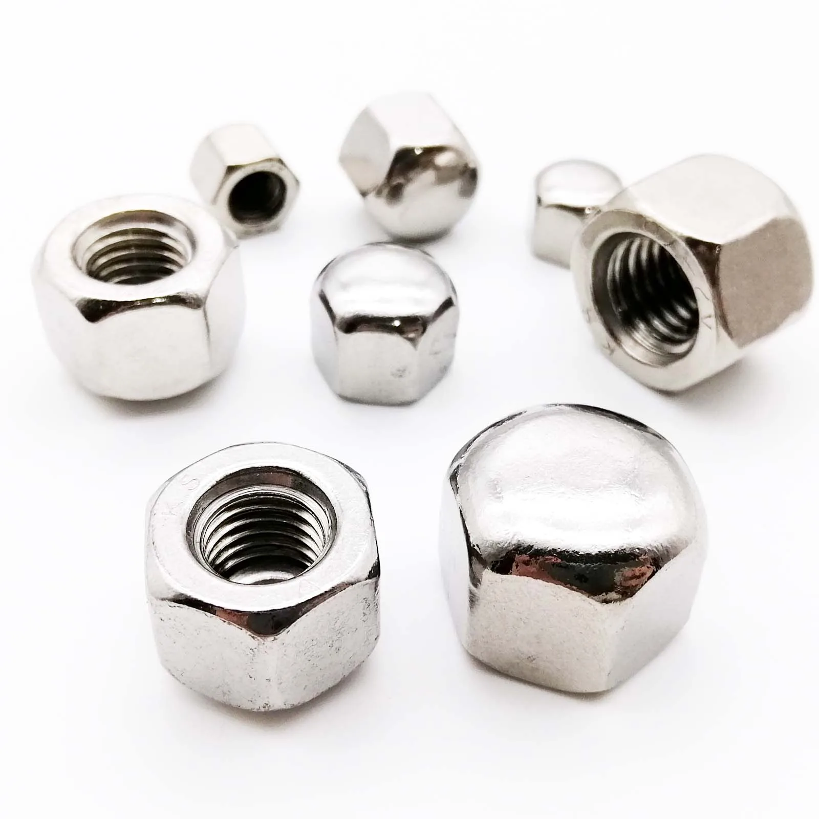 

1/10pcs M3 M4 M5 M6 M8 M10 M12 M14 M16 304 A2-70 Stainless Steel Hex Hexagon Short Low Thin Cap Acorn Nut Cover Blind Nut DIN917