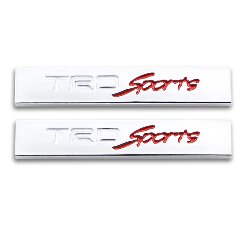 2PCS Fashion Auto Car Styling 3D Racing Development TRD Sticker Emblem Decal For Toyota Car Tail Fender Exterior Body Decoration