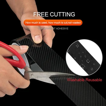 

DIY Door protector Car Door bumper Car Sticker Carbon Fiber Sticker Accessories Replacement 5D Carbon Fiber Vinyl