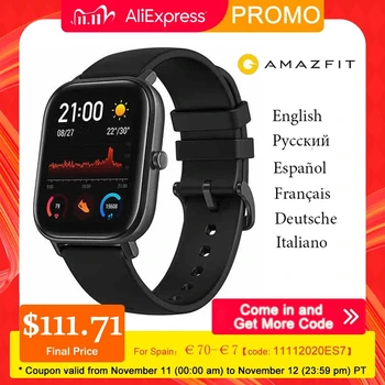 

Amazfit GTS Smart Watch 1.65 AmoledGlobal Version 5ATM Waterproof Huami Smartwatch Music Control Heart Rate GPS For Android IOS