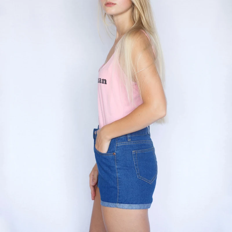 GOPLUS High Waist Denim Shorts 2020 Spring Summer Female Vintage Solid Jeans Shorts for Women Ladies Plus Size Shorts C2296
