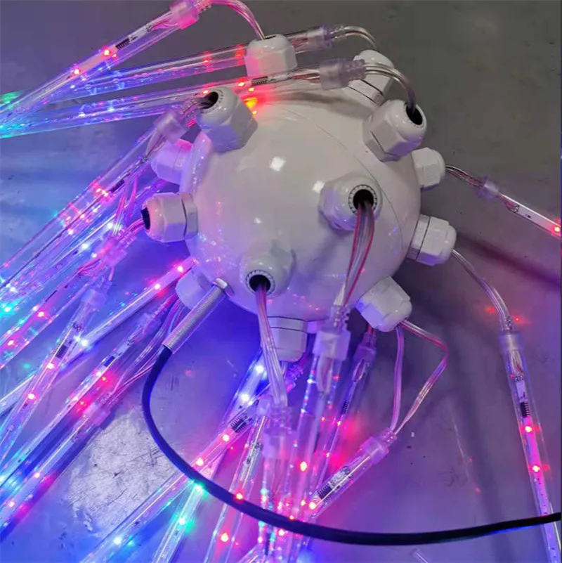 Meteor Shower Lights Electronic Firework Light Fireworks LED Strip Light RGB Festoon Fairy Light Wedding Christmas Room Decor