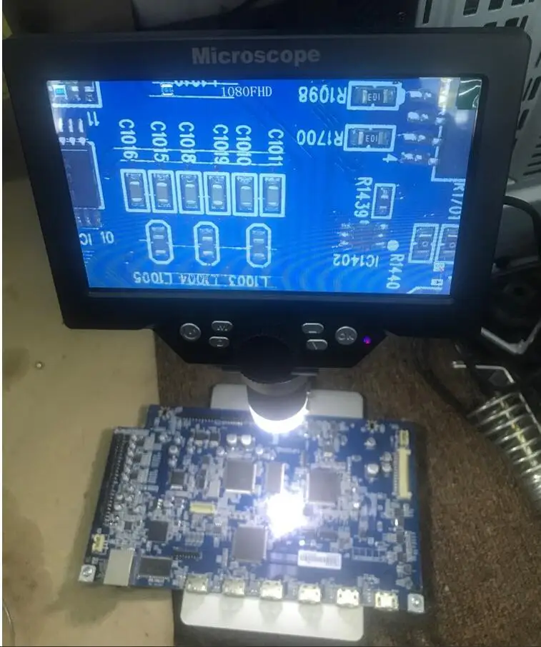 Обновление G1200 цифровой Электронный lcd непрерывный зум видео микроскоп портативный 12MP паяльный микроскоп с 8 светодиодами