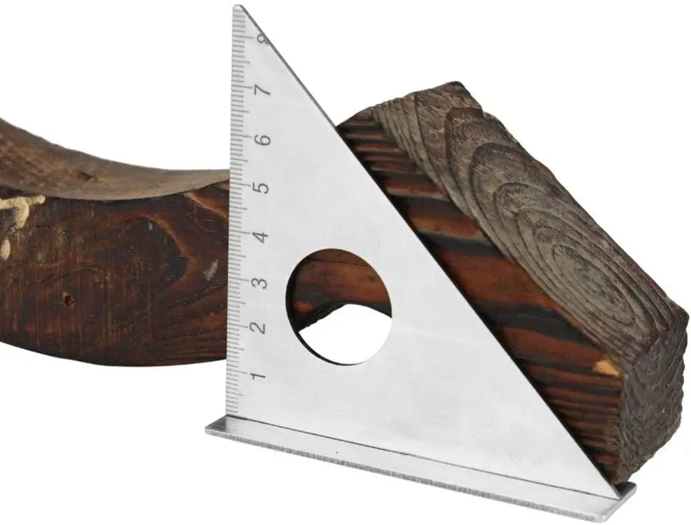 Square Layout Miter Triangle Rafter 45° 90 degree Metric Gauge Ruler Woodworking