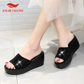 

JOUIR New Fashion 2020 Dropship Comfortable Shoes Woman Sandals Wedges High Heels Platform Slip On Summer Sandals Women