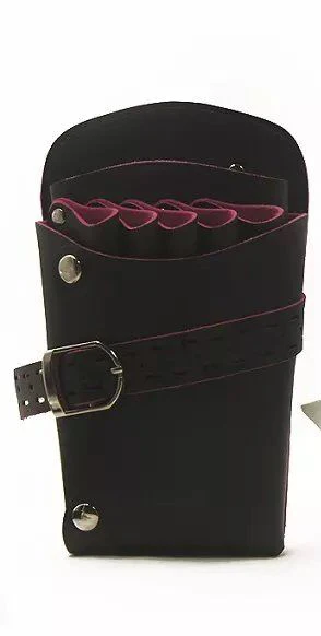 Синтетические кожаные Профессиональные Парикмахерские ножницы кобура для ножниц сумка для парикмахерских инструментов сумка - Цвет: Бургундия