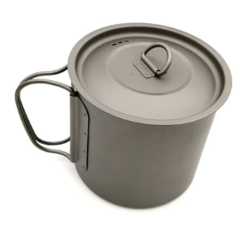 

Outdoor Hiking Camping Portable Titanium Cup Multifunctional Lightweight Titanium Folding Titanium Water Cup