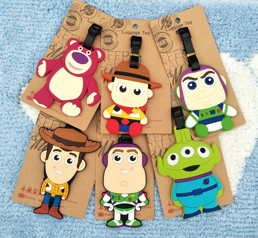 

1pcs Toy Story Anime Travel brand Luggage Tag Suitcase ID Address Portable Tags Baggage Labels Gifts New