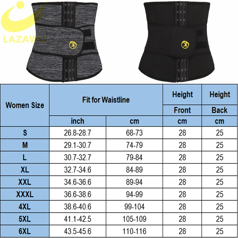 LAZAWG Для женщин талии тренер Неопреновый Пояс Вес потери Cincher Body Shaper пластика