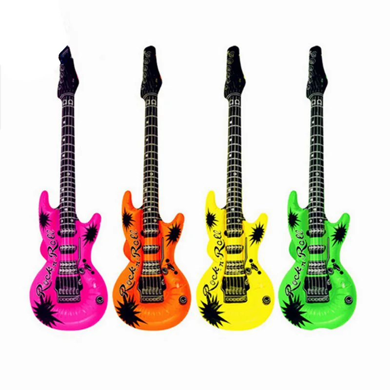 

Environmentally Friendly PVC Children Model Instruments Inflatable Toy Guitar Stage Show Furnishings Props