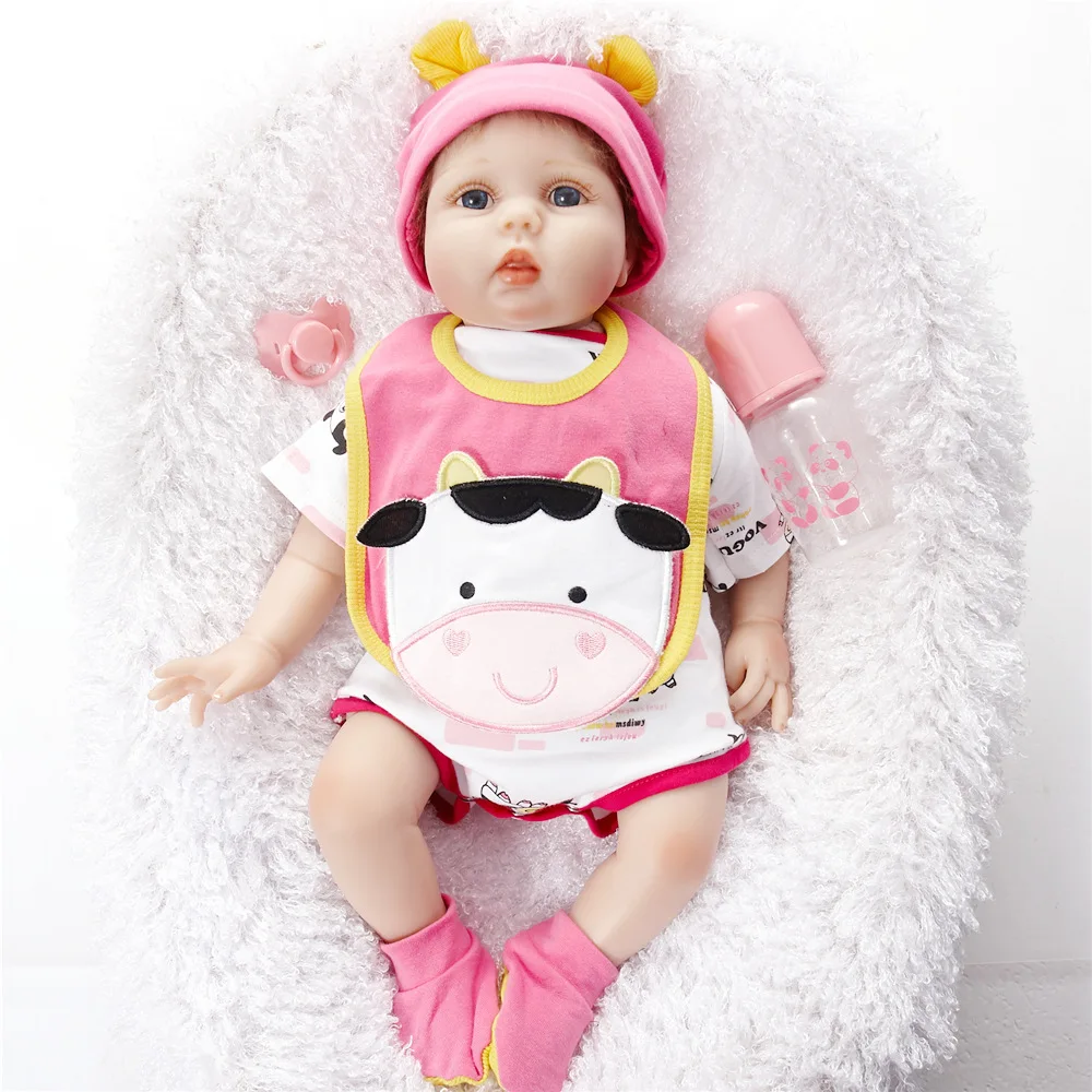 2" 55 см Reborn куклы экшн-фигурка игрушки мягкая ткань тело Reborn Baby Doll детские игрушки принцесса образование Brinquedos