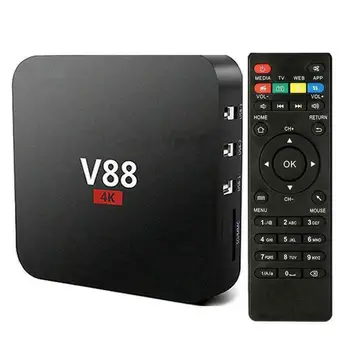 

V88 TV Box Rockchip 3229 Quad Core 4K H.265 1GB DDR3 RAM 8GB EMMC ROM Mini PC Android Set Top Box Android 7.1.2 Smartbox