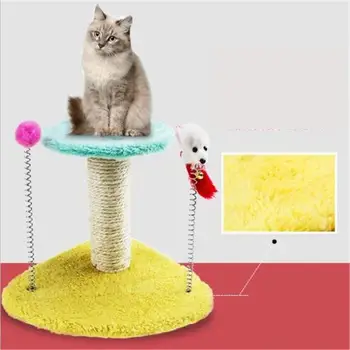 

Cat's Tree Tower Triangle Bottom Pets Play Tree Scratching Tree Arbre A Chat Climbing Jumping Toy Frame Pets Rascador Gato