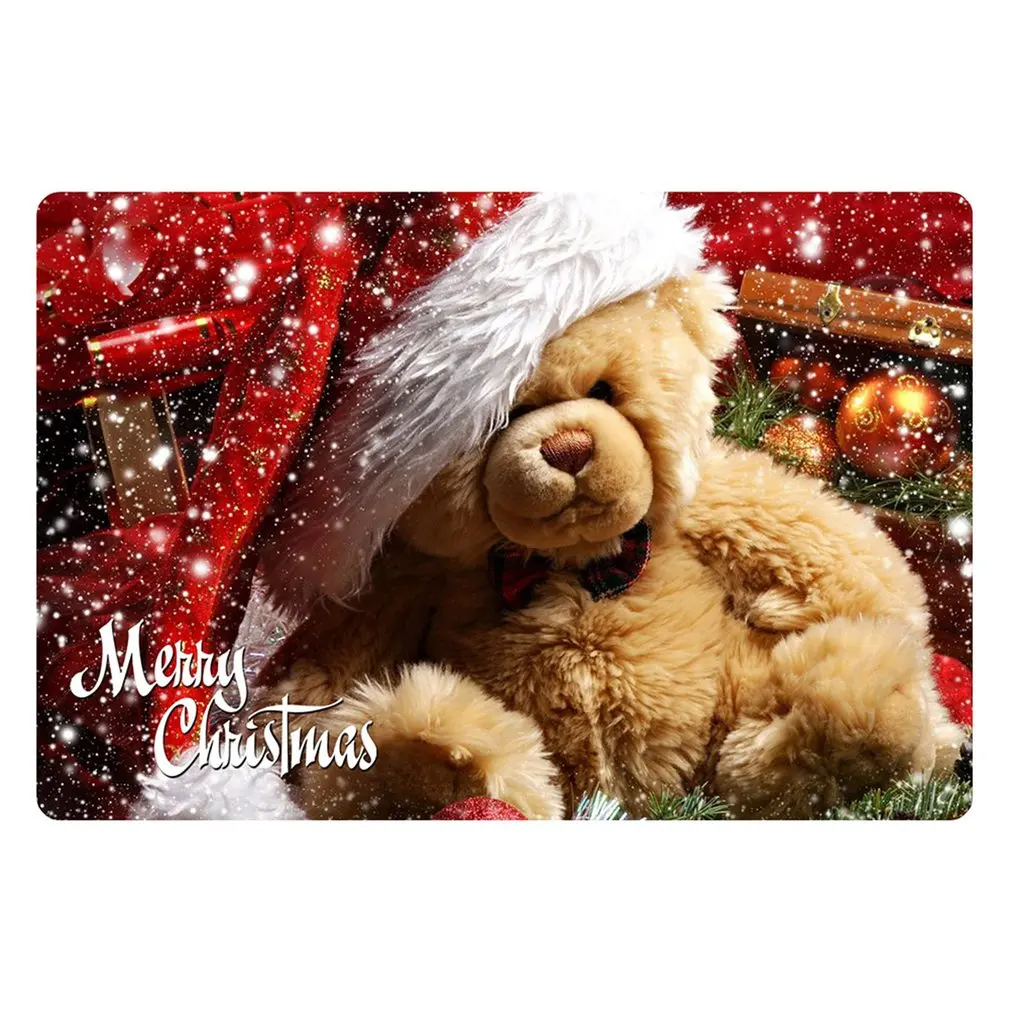 Anti-slip Kitchen Door Mat Washable Bathroom Door Mat Home Entrance Floor Carpet Christmas Pattern Home Office Supplies - Цвет: C902U