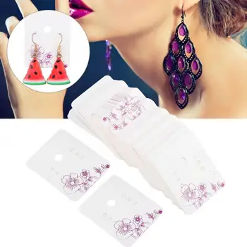 

100pcs Blank Flower Pattern Earring Packing Card Ear Stud Display Card Jewelry Accessory for Jeweller Shop Jewelry Store