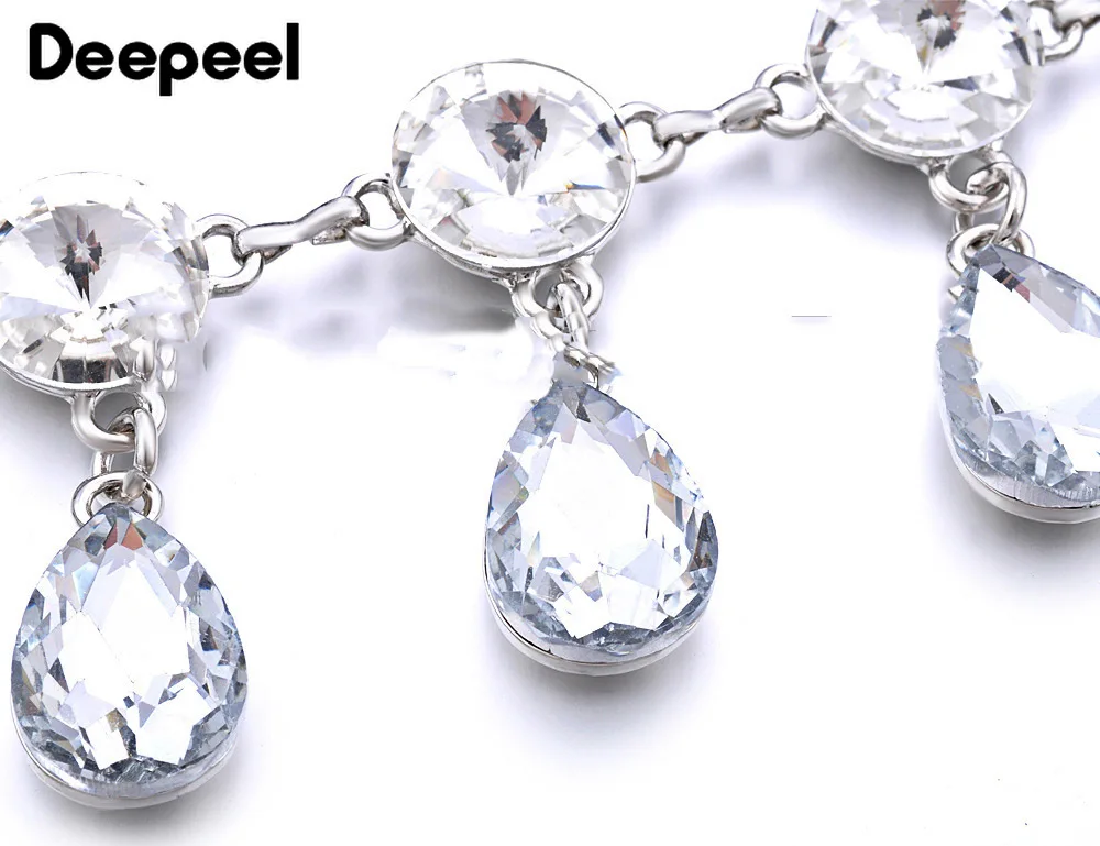 Deepeel 100 см-135 см танец живота Пояс-цепочка на талию сплав Стразы широкие пояса платье танцевальный костюм широкие пояса YK650