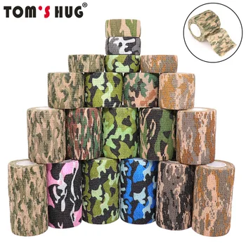 4.5M Hunt Vermomming Hansaplast Camouflage Elastische Wrap Tape Zelfklevende Sport Protector Enkel Knie Vinger Arm Bandage