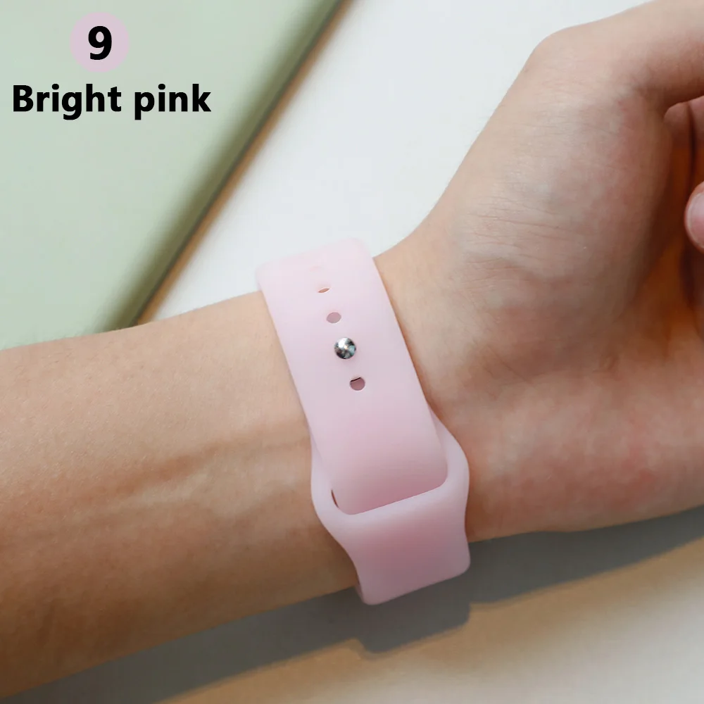 Силиконовый ремешок для apple watch band 38 мм 42 мм iWatch 4 полосы 44 мм 40 мм силиконовый спортивный Браслет ремешок для часов apple watch 5 4 3 2 38 - Цвет ремешка: Bright pink 9