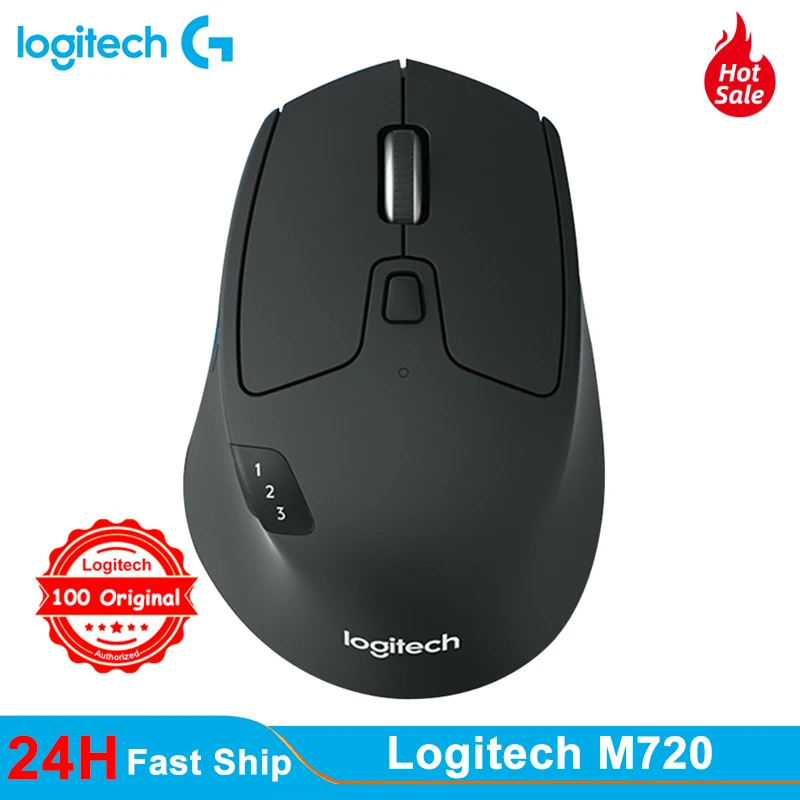 

Logitech M720 Wireless Mouse 2.4GHz Bluetooth 1000DPI Gaming Mice Unifying Dual Mode Multi-device Office Gaming Mouse For PC