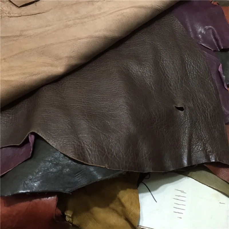 Leather fabric leather material handmade leather Real sheep skin DIY whole piece