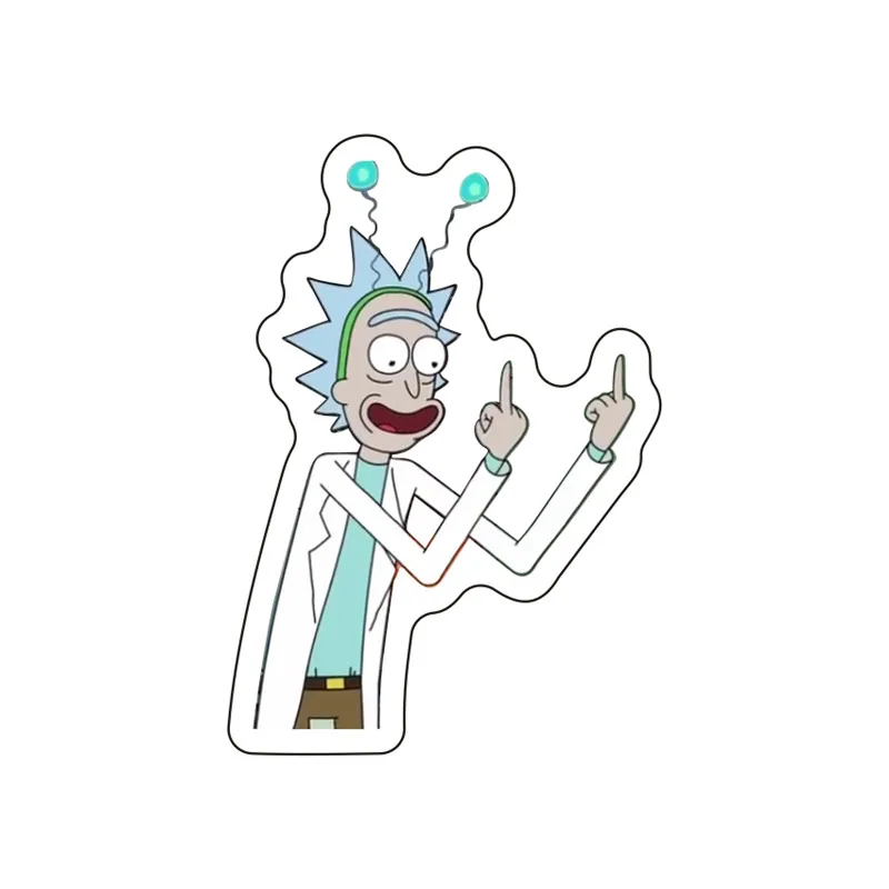 1PCS Hot Selling Rick And Morty Icon Cartoon Badge Acrylic Brooch Pin For Decoration On Backpack T-shirt Clothes Kids Party Gift - Цвет: Медь