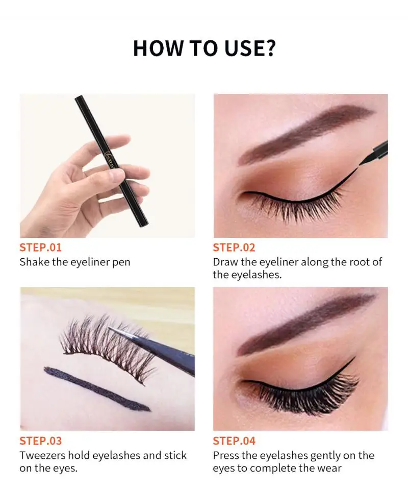 Self-adhesive Eyeliner Waterproof Not-blooming Natural Long Lasting Eyeliner Pen Hard Head Quick Dry Sweatproof Eyeliner Gel Pen Self-adhesive Eyeliner Waterproof Not-blooming Natural Long Lasting Eyeliner Pen Hard Head Quick Dry Sweatproof Eyeliner Gel Pen