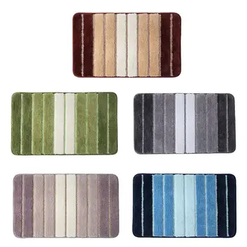 

Simple Striped Indoor Door Mat Non Slip Bath Floor Carpet Water Absorbent Rug
