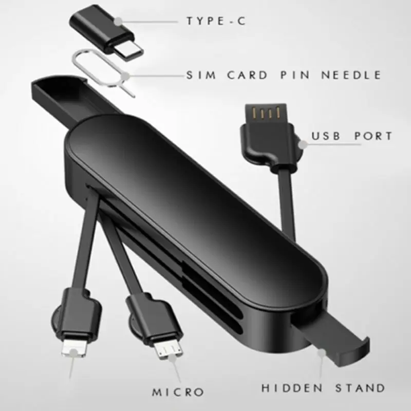  Swiss Army Knife Shape Charger Cable Mulifunctional 3 In 1 USB Cable Micro USB Type C Cable for IPh