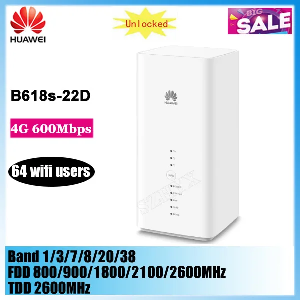 Разблокированный беспроводной роутер Huawei B618 B618s 22d 600M 4G CPE со слотом для sim карты LTE
