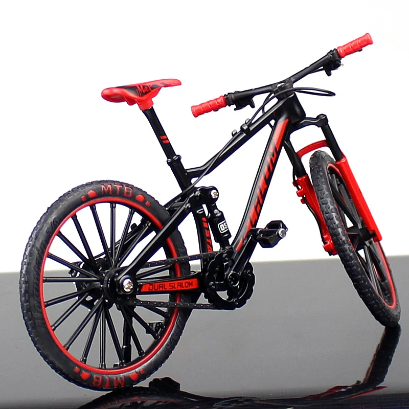 1:10 Scale The New Metal Road Bicycle Model Toys Curved Racing Cycle Cross Mountain Bike Replica Collection Diecast Children Gif