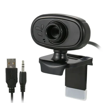 

Clip On Webcam Monitor HD 720P USB2.0+3.5mm Web Camera Cam For PC Laptop