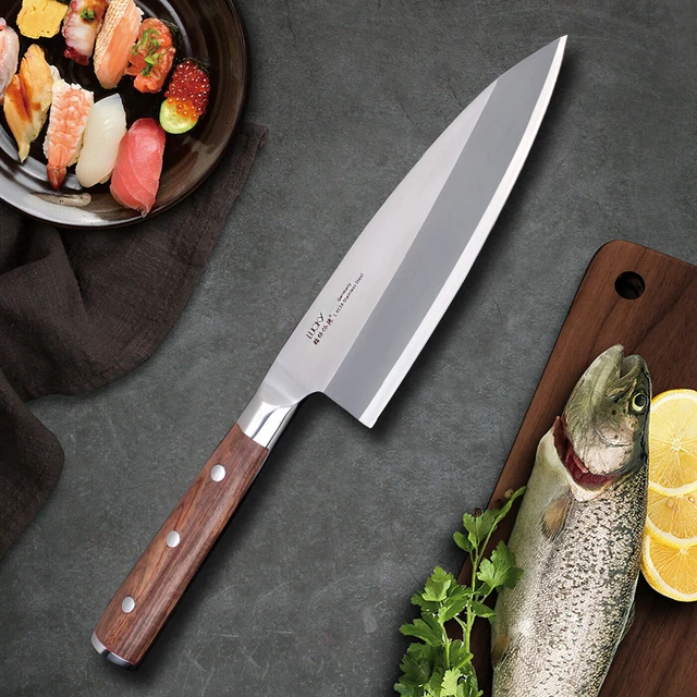 18 Cm 21 -Es Japán Döf Konyhai Kés Németország 1.4116 Rozsdamentes Acél Halfej Séf Rozar Sharp Rózsafa Fogantyúval 14G - Image 4